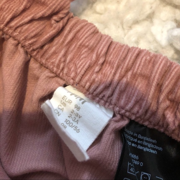 H&M Dusty Rose Corduroy Jumper Dress 2/3 - Picture 2 of 3
